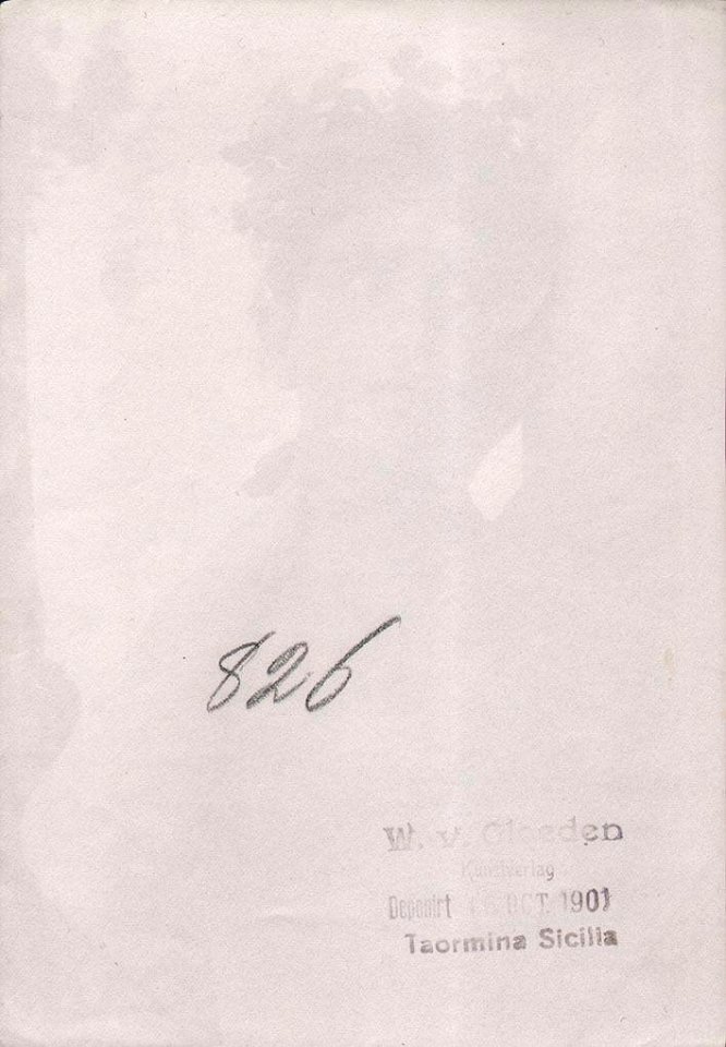 Gloeden, Wilhelm von (1856-1931) - n. 0826 verso
