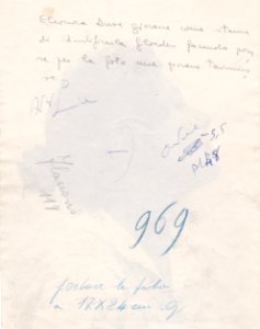 Gloeden, Wilhelm von (1856-1931) - n. 0969 - Eleonora Duse - unstamped - ex TXB Collection, Galerie David Guiraud, Paris-verso