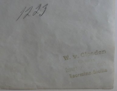 Gloeden, Wilhelm von (1856-1931) - n. 1223 verso - Deponiert 1900
