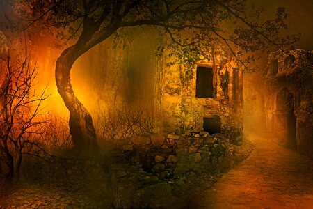 Haunted night dark