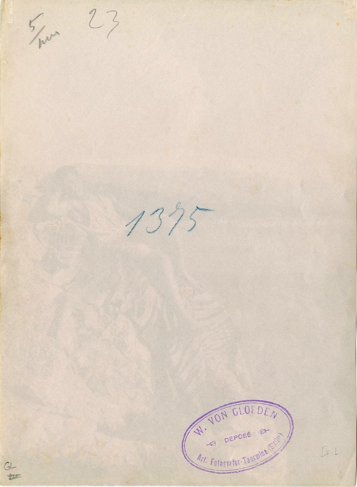 Gloeden, Wilhelm von (1856-1931) - n. 1375 verso