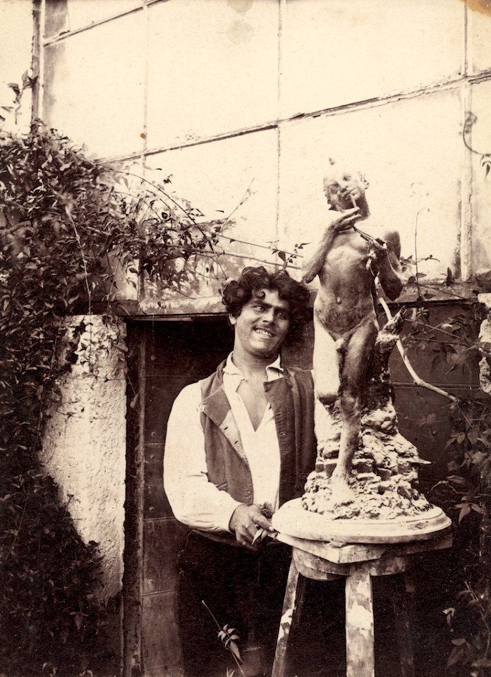 Gloeden, Wilhelm von (1856-1931) - n. 1148 B recto - Modello di scultore 2 - Zannier, p. 48
