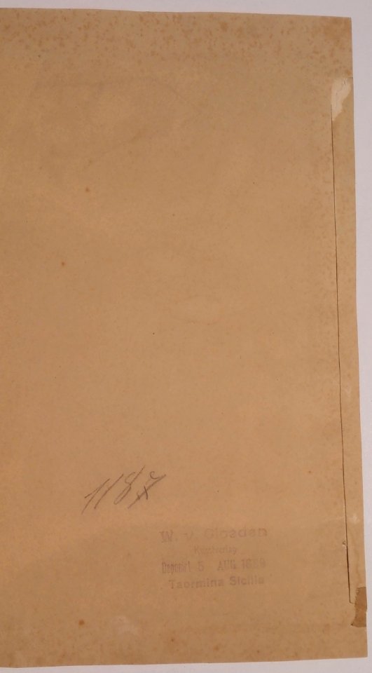 Gloeden, Wilhelm von (1856-1931) - n. 1187 verso - Deponirt 05 Aug 1899 - Le Mouel 14-06-2017