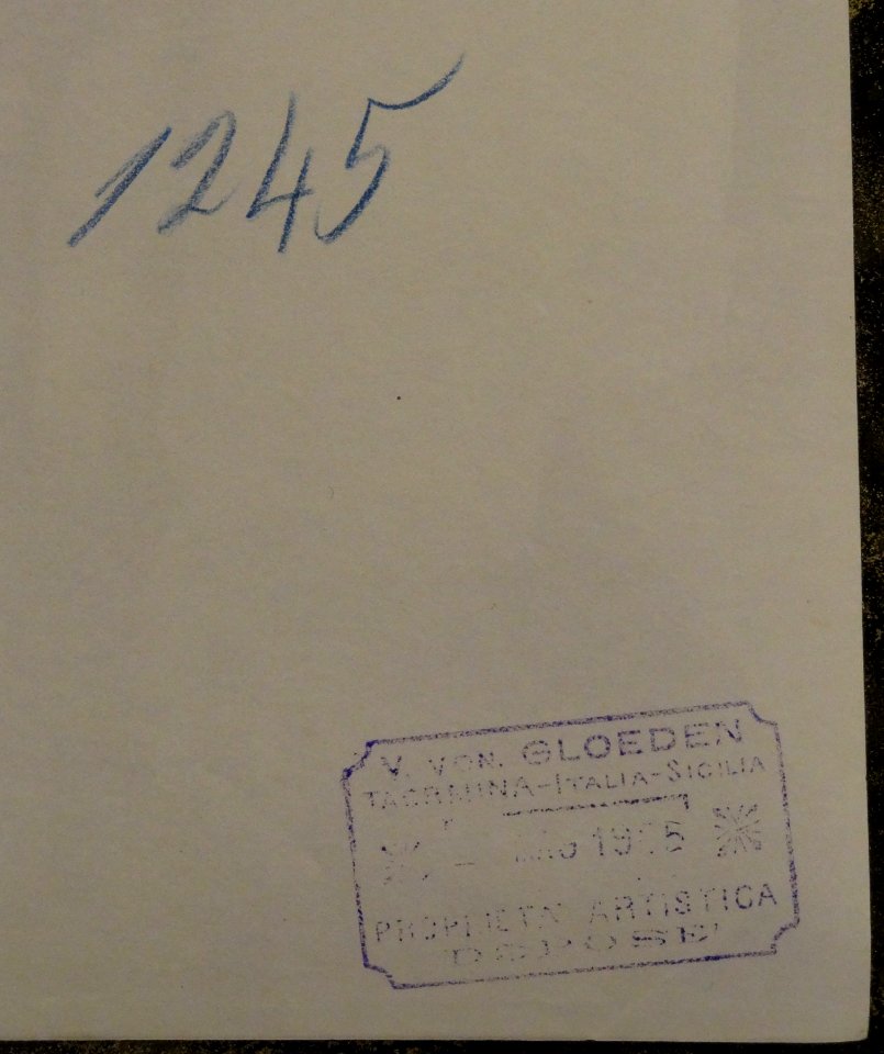 Gloeden, Wilhelm von (1856-1931) - n. 1245 verso - Printed on May 1905 - Ex Texbraun Collection, Galerie David Guiraud, Paris