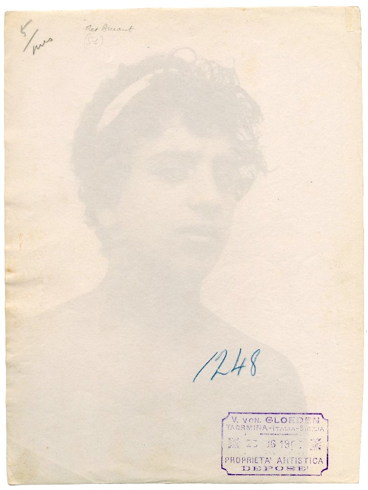 Gloeden, Wilhelm von (1856-1931) - n. 1248 v - Deposé 23 Aug 1903 - From the Gérard Lévy collection