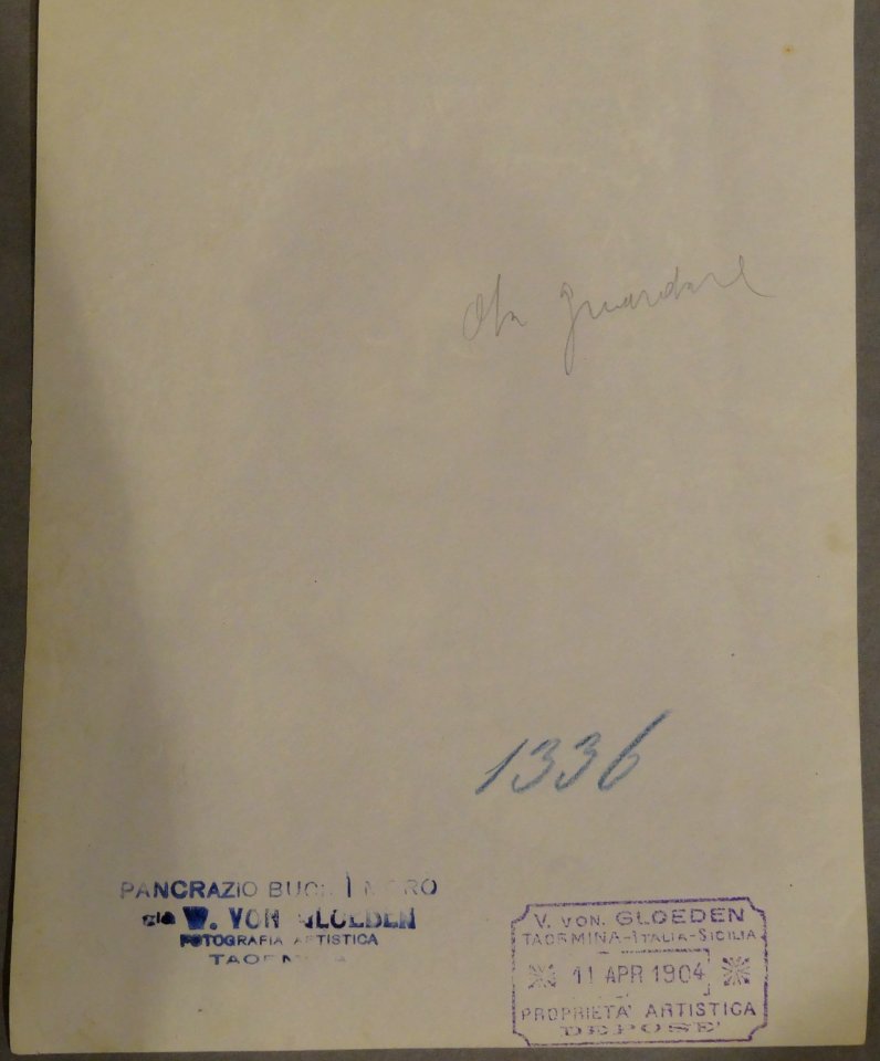Gloeden, Wilhelm von (1856-1931) - n. 1336 verso