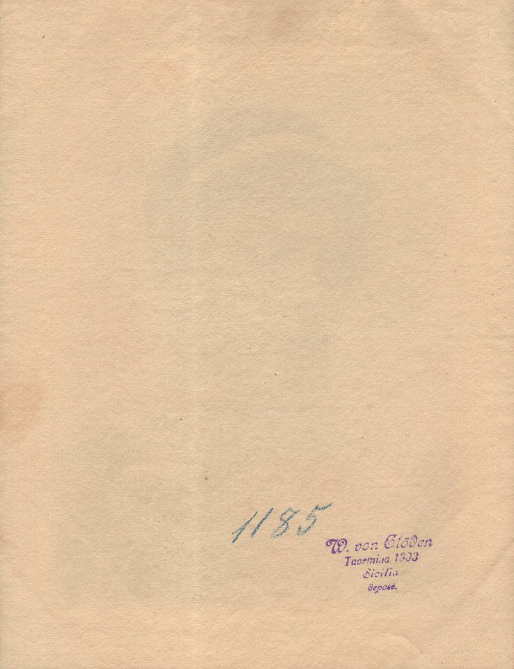 Gloeden, Wilhelm von (1856-1931) - n. 1185 verso - Taormina 1903 deposé - Ebay verso
