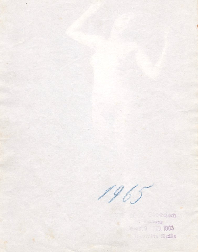 Gloeden, Wilhelm von (1856-1931) - n. 1965 - 09 02 1903 - ex Texbraun Collection, Galerie David Guiraud, Paris - verso