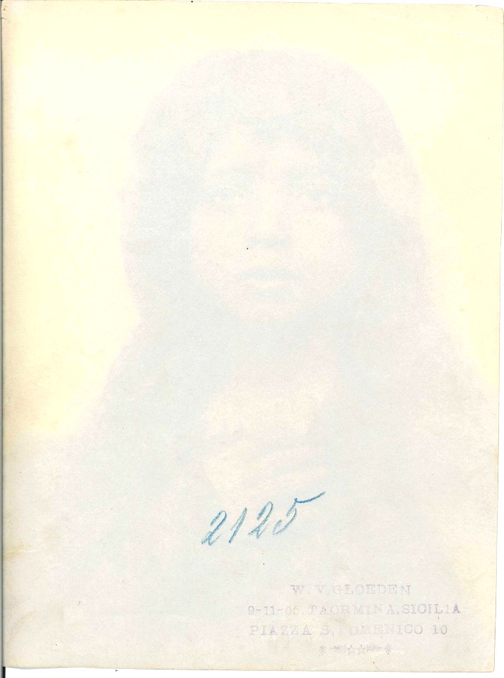 Gloeden, Wilhelm von (1856-1931) - n. 2125 verso