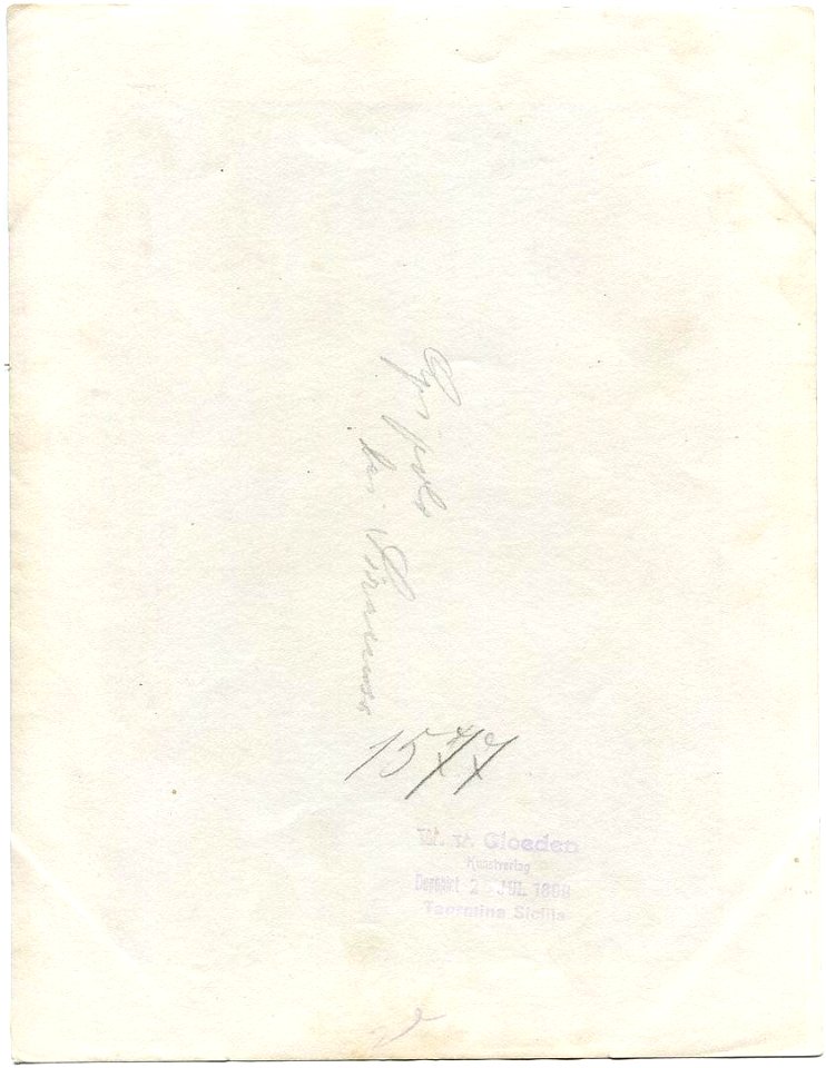 Gloeden, Wilhelm von (1856-1931) - n. 1577 verso - Siracusa