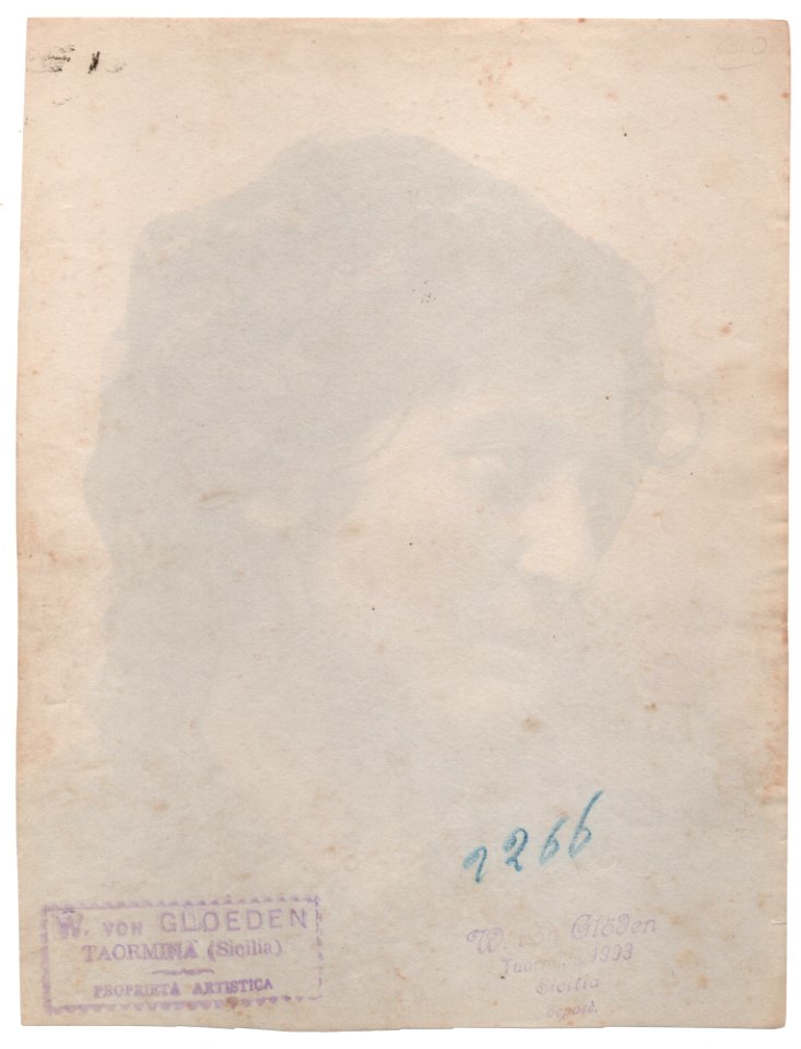 Gloeden, Wilhelm von (1856-1931) - n. 2266 verso. Aste la Rosa. Cm 17x23