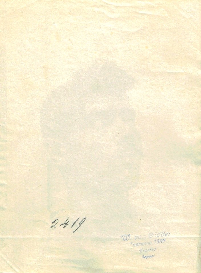 Gloeden, Wilhelm von (1856-1931) - n. 2419 verso, Deposé 1903