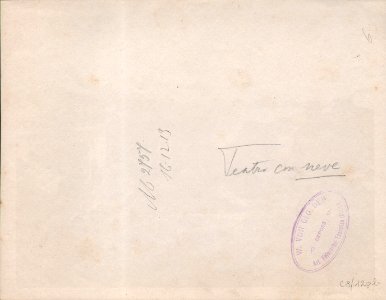 Gloeden, Wilhelm von (1856-1931) - n. 2757 - Teatro con neve, 16.12.13 verso