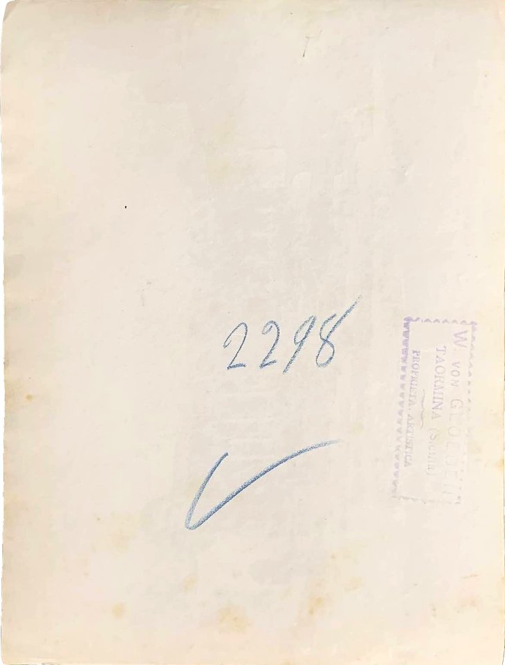 Gloeden, Wilhelm von (1856-1931) - n. 2298 verso. Teatro Greco. Cm 17x22. Aste LaRosa