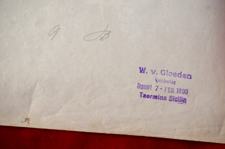 Gloeden, Wilhelm von (1856-1931) - n. G 0009 B verso2 - Galerie Bassenge
