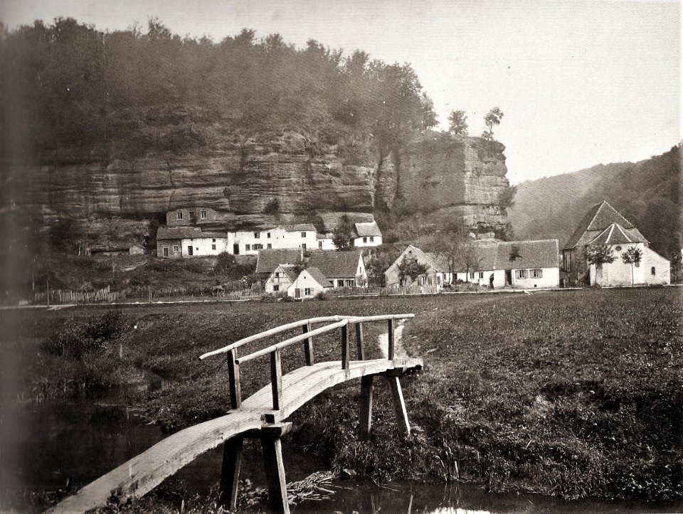 GM Eckert - Felsenwohnungen in Graufthal n1870 (ZBm165)