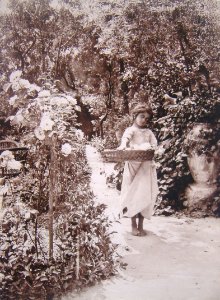 Gloeden, Wilhem von (1856-1931) - Bambina nel giardino della sua casa