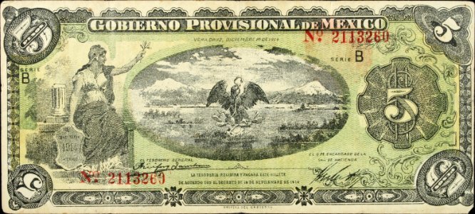 Gobierno Provisional de México, billete de Veracruz