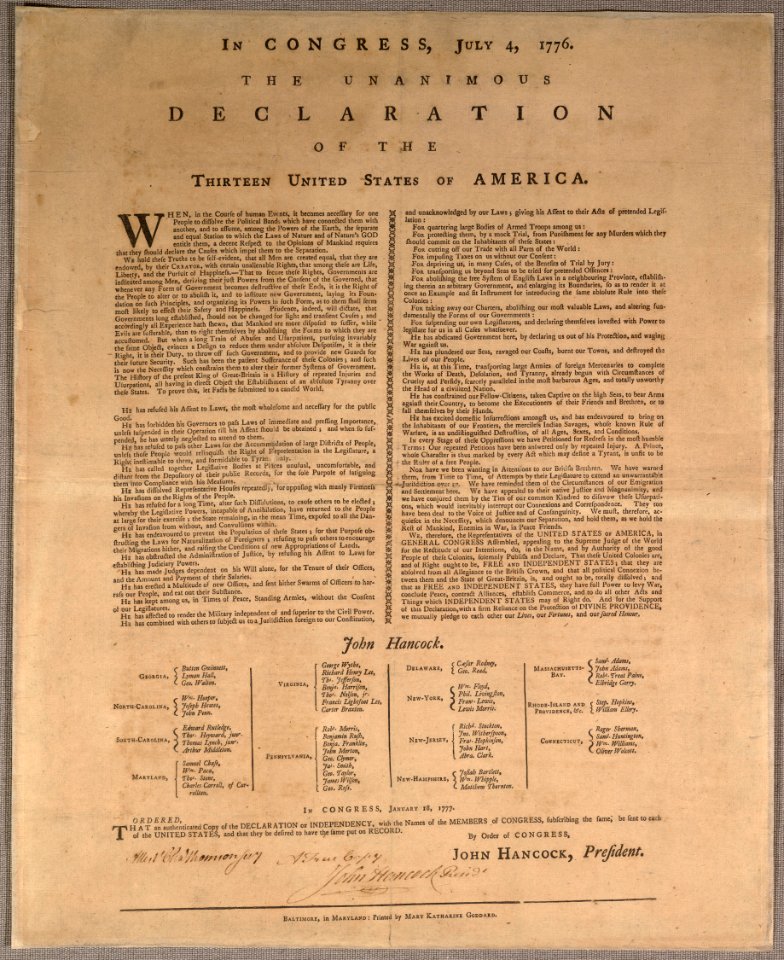 Goddard broadside