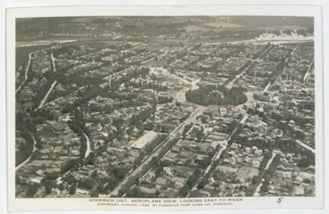 Goderich Ontario from an Aeroplane (HS85-10-37551) original photo