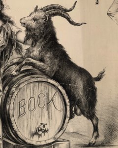 Goat art detail, Geo. Winter Brewing Co. bock beer. Brewery 55th St. betw. 2d & 3d Avs., N.Y. - Louis Kraemer N.Y. LCCN2005691059 (cropped) (cropped)