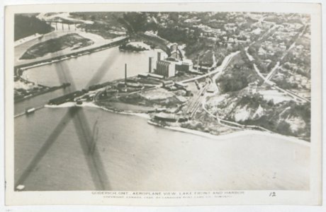Goderich Ontario from an Aeroplane (HS85-10-37557) original photo