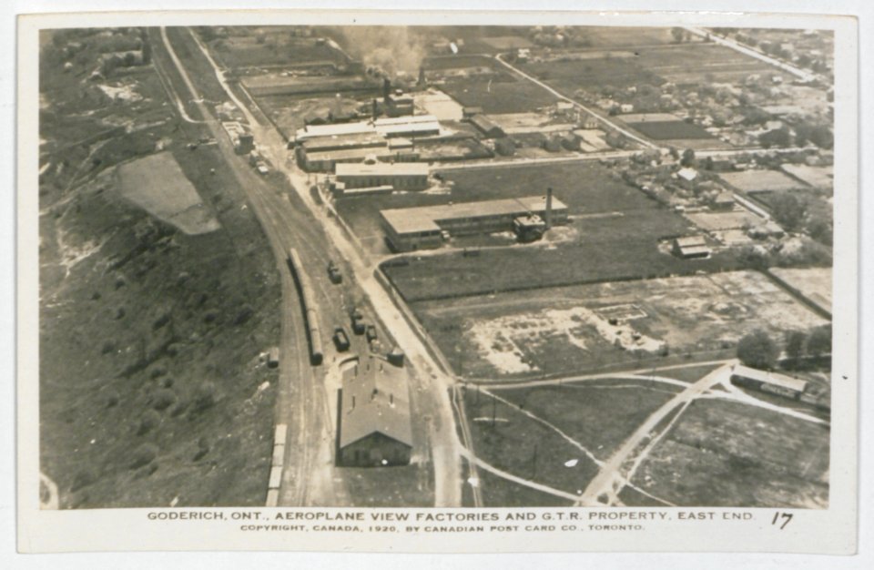 Goderich Ontario from an Aeroplane (HS85-10-37561) original photo