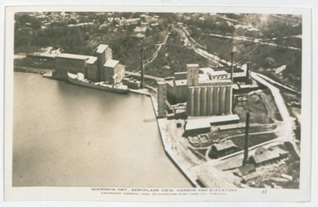 Goderich Ontario from an Aeroplane (HS85-10-37556) original photo