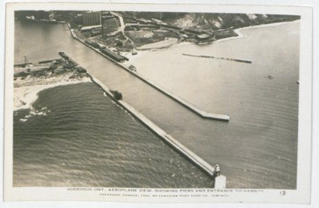 Goderich Ontario from an Aeroplane (HS85-10-37558) original photo