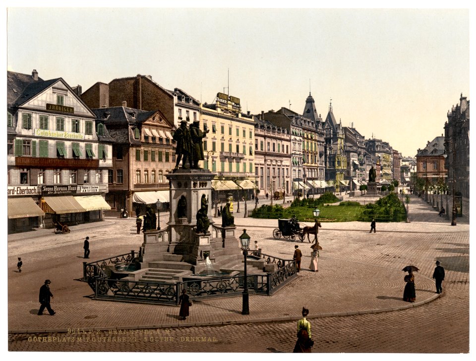 Goethe's Place and Goethe-Gutenburg Monument, Frankfort on Main (i.e. Frankfurt am Main), Germany-LCCN2002713667