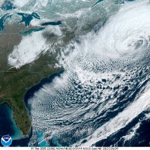 GOES-16 satellite image of March 6— 2020 nor'easter
