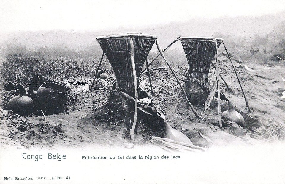 Fabrication de sel dans la région des lacs-Congo Belge