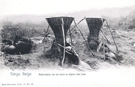 Fabrication de sel dans la région des lacs-Congo Belge