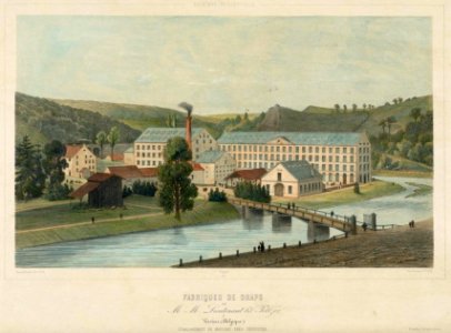 Fabrique de draps Lieutenant & Peltzer, Pepinster, 1850