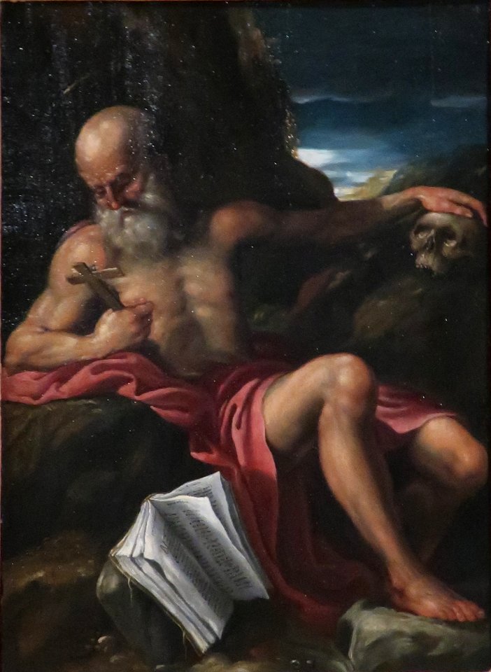 St. Jerome in the Wilderness of Chalcis by Pietro Faccini
