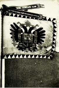 Fahne des I.R.7. (Vorderseite). 4-3.1917. (BildID 15499154)