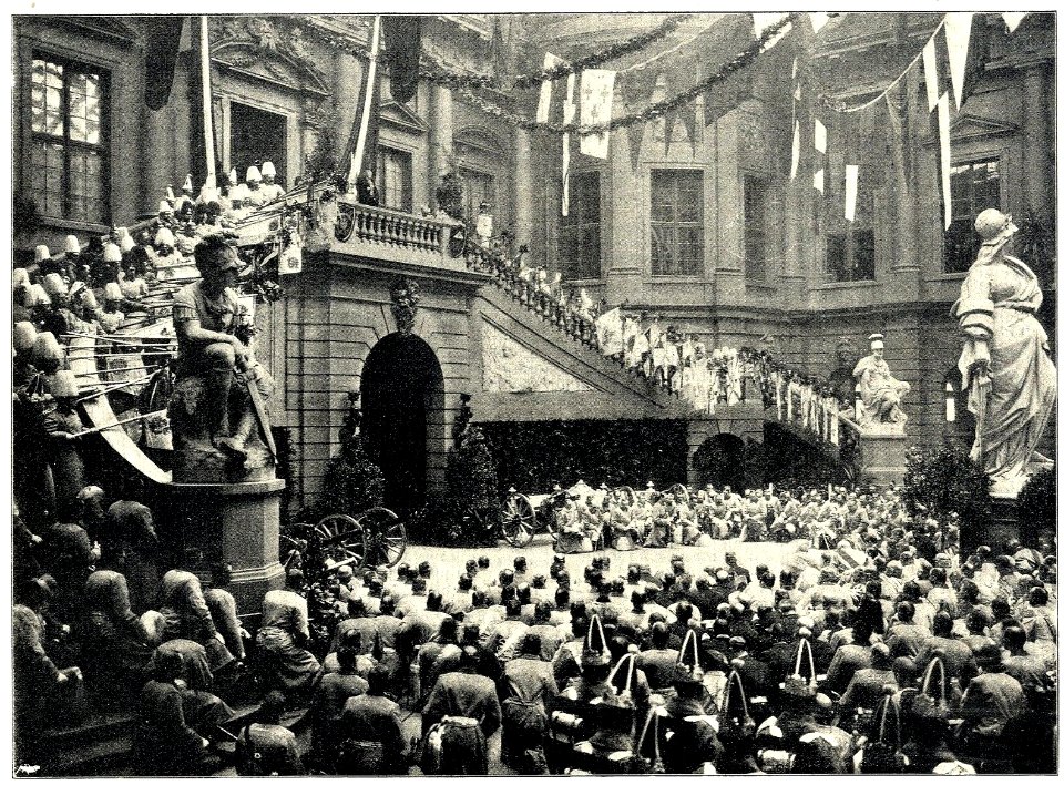 Fahnenweihe am 1. Januar 1900 in der Ruhmeshalle zu Berlin