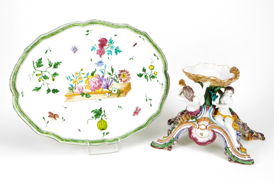 Fajans, borduppsats, 1760 - Hallwylska museet - 90556