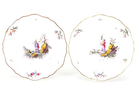Fajans, tallrikar 2 st., 1700-tal - Hallwylska museet - 90477