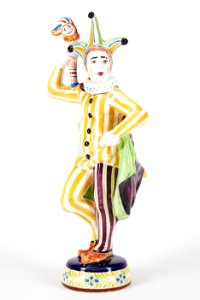 Fajans, figur, Prins Carneval - Hallwylska museet - 90470