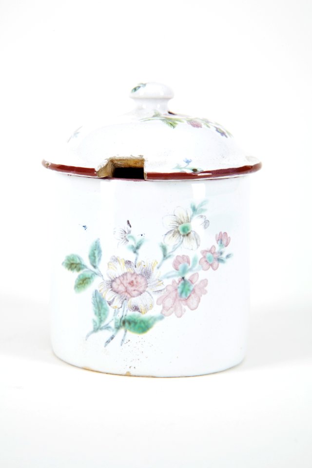 Fajans, senapsburk, 1760-tal - Hallwylska museet - 90541