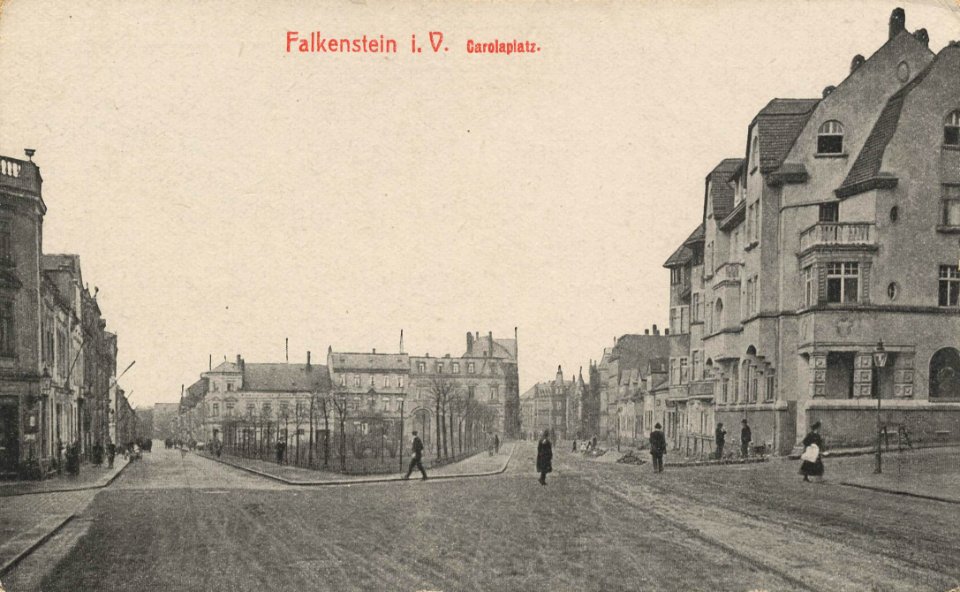 Falkenstein (Vgtl.), Sachsen - Carolaplatz (Zeno Ansichtskarten)