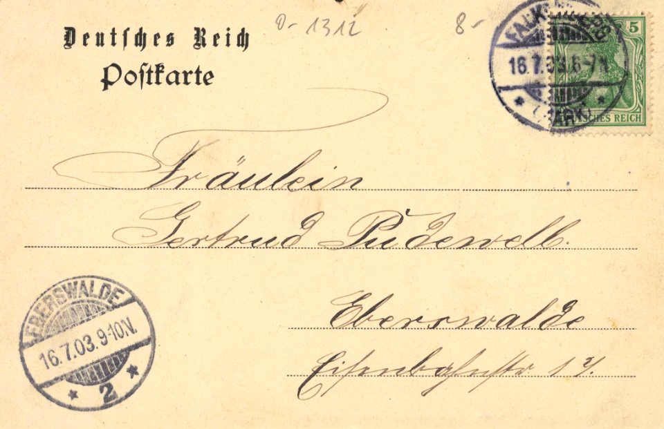 Falkenberg (Mark), Brandenburg - Stadtansicht (back) (Zeno Ansichtskarten)