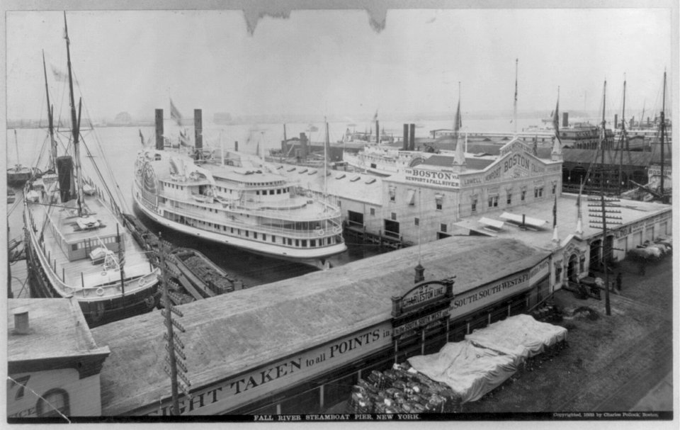 Fall River steamboat pier, New York LCCN2003677307