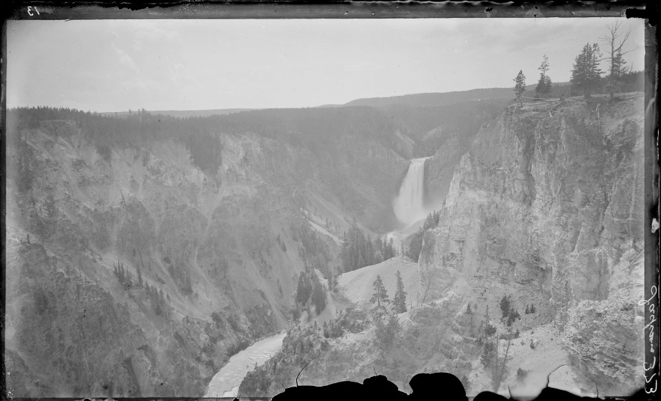 Falls of the Yellowstone. Yellowstone National Park - NARA - 516981