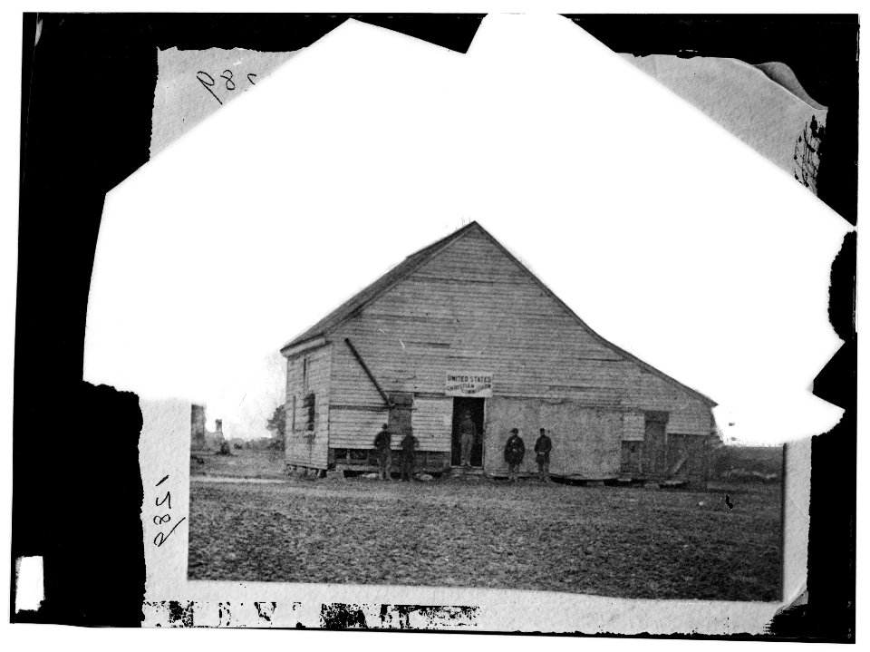 Falmouth, Virginia (vicinity). White Oak Church occupied by Christian Commission LOC cwpb.01434