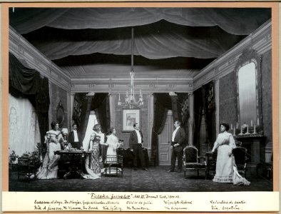 Falska juveler, Dramatiska teatern 1902. Föreställningsbild - SMV - H13 039