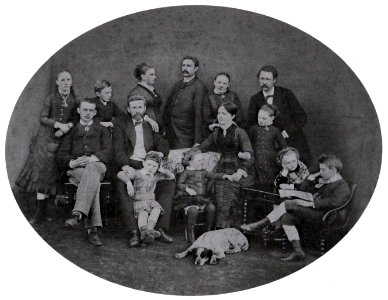 Familiefoto Eugène Regout, Maastricht, ca 1880