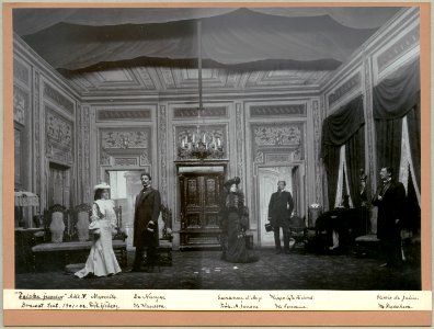 Falska juveler, Dramatiska teatern 1902. Föreställningsbild - SMV - H13 041