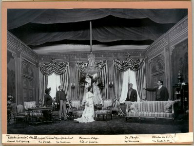 Falska juveler, Dramatiska teatern 1902. Föreställningsbild - SMV - H13 040
